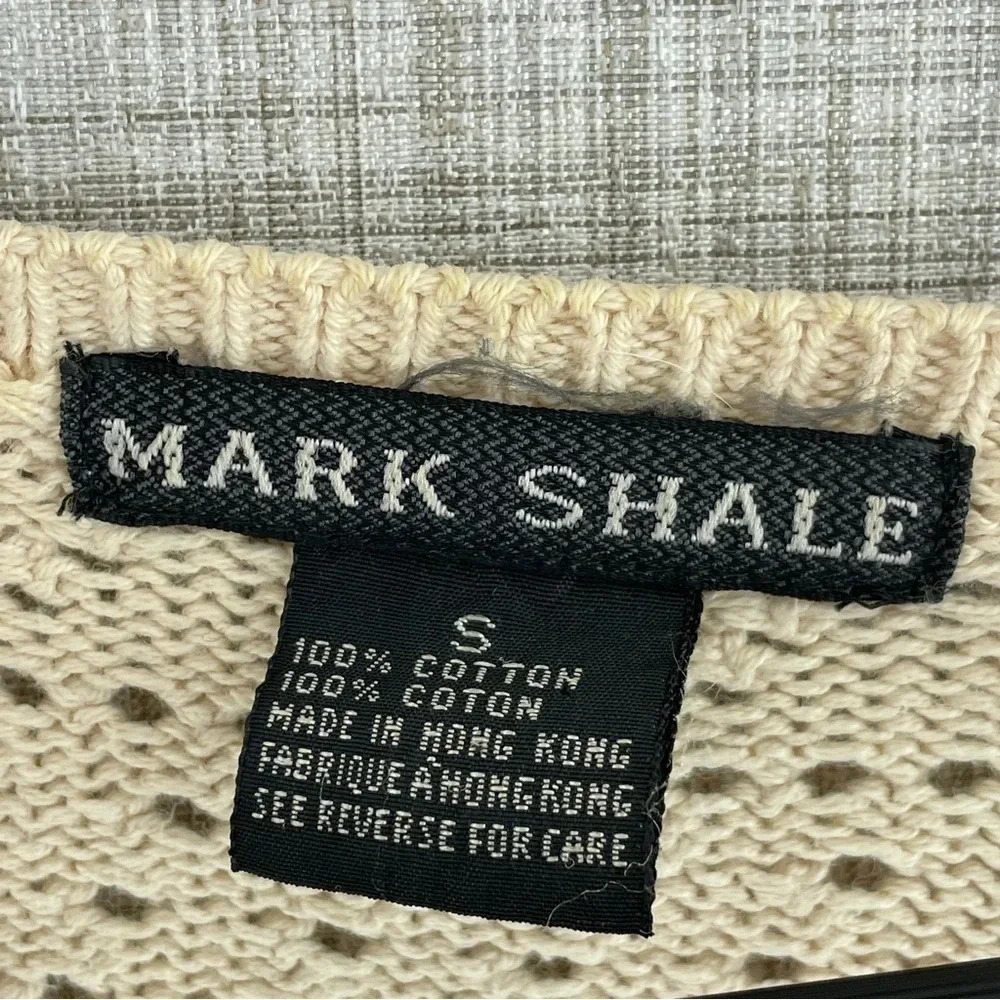Mark Shale Womens Size S long sleeve Front lace loose knit sweater 1691 - Picture 2 of 7